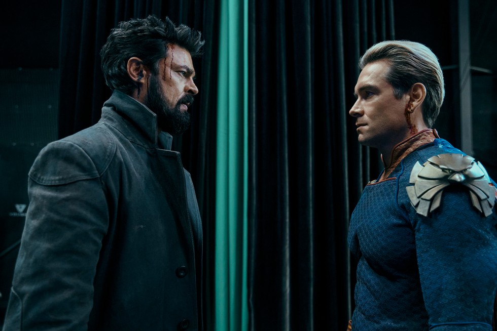 Karl Urban as Billy Butcher and Antony Starr as Homelander in The Boys Karl Urban as Billy Butcher and Antony Starr as Homelander in The Boys